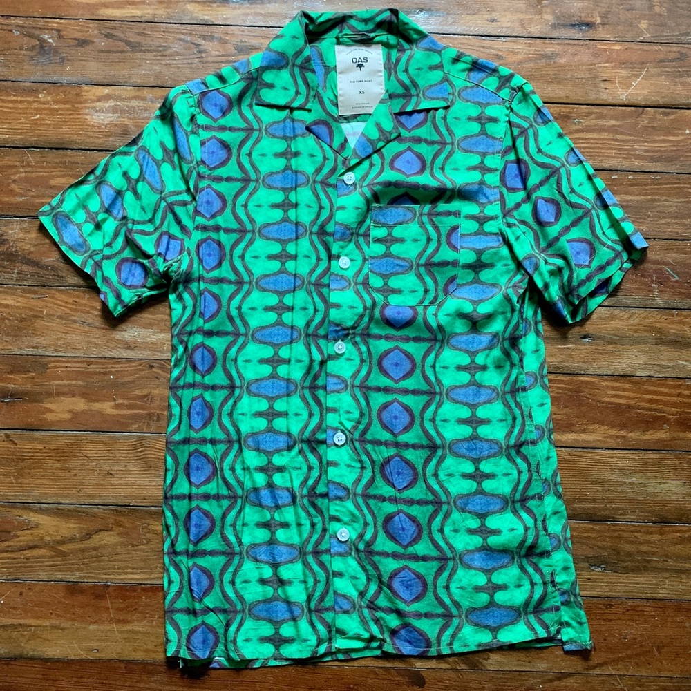 OAS EMERALD BLUES VISCOSE SHIRT